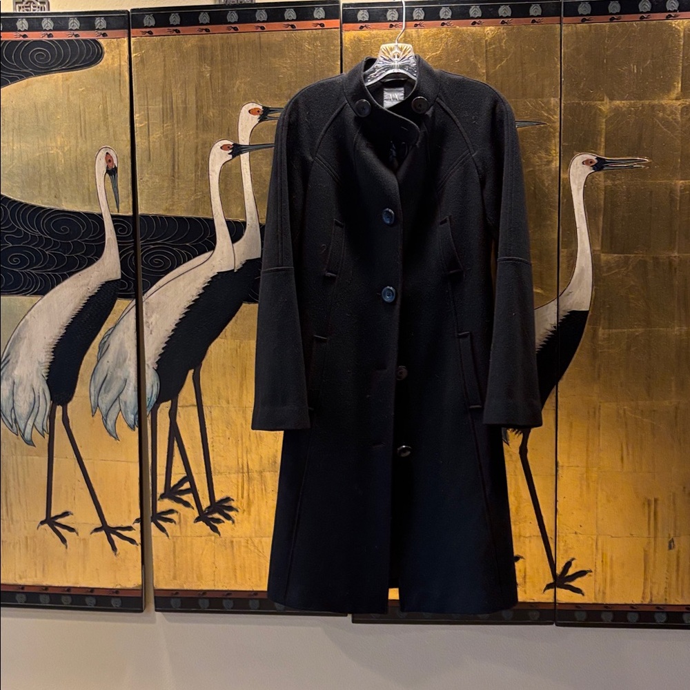 my Paris Black Wool Coat